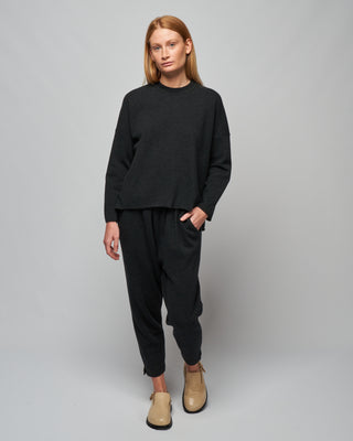 wool pile pullover - charcoal