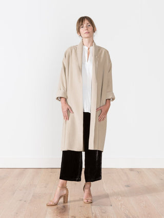 angora robe coat