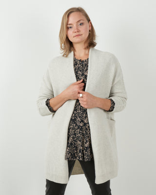 wool camel robe - light grey