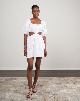 Faithfull Gabelli Mini Dress Plain White