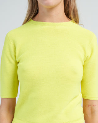 fine top with elbow length sleeves - limoncello