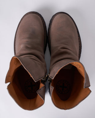leather upper boot - side zip - lug rubber sole - bandolero pedra