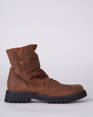 suede upper boot - side zip - lug rubber sole - palio light snuff