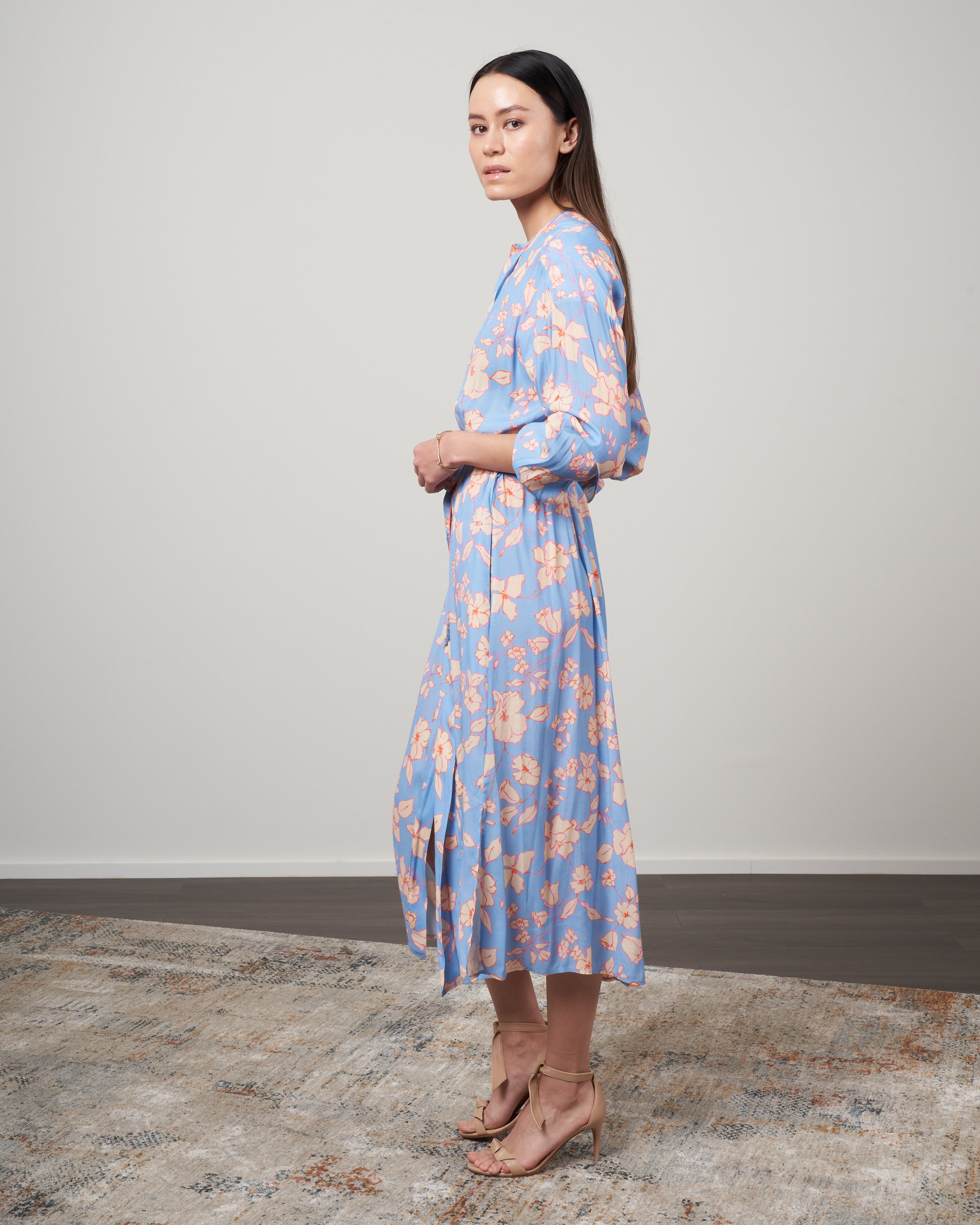 abito crepe de chine viscosa stampa dress