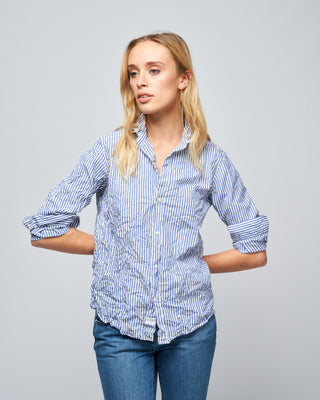 barry woven button up - blue white stripe