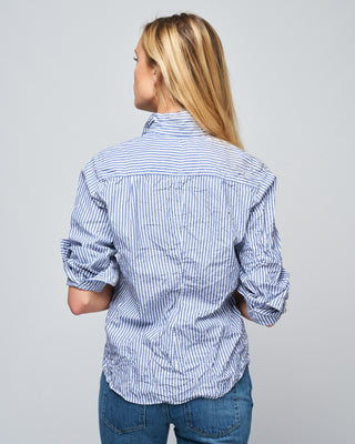 barry woven button up - blue white stripe