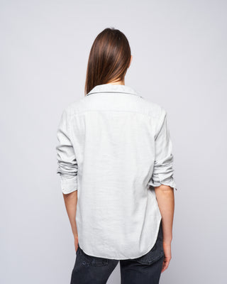 eileen woven button up - heather grey