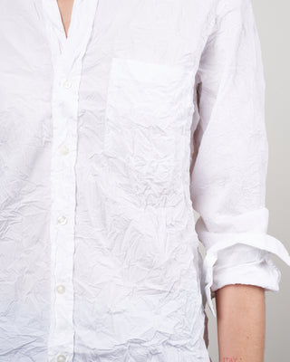 joedy woven button up - white crinkle superfine