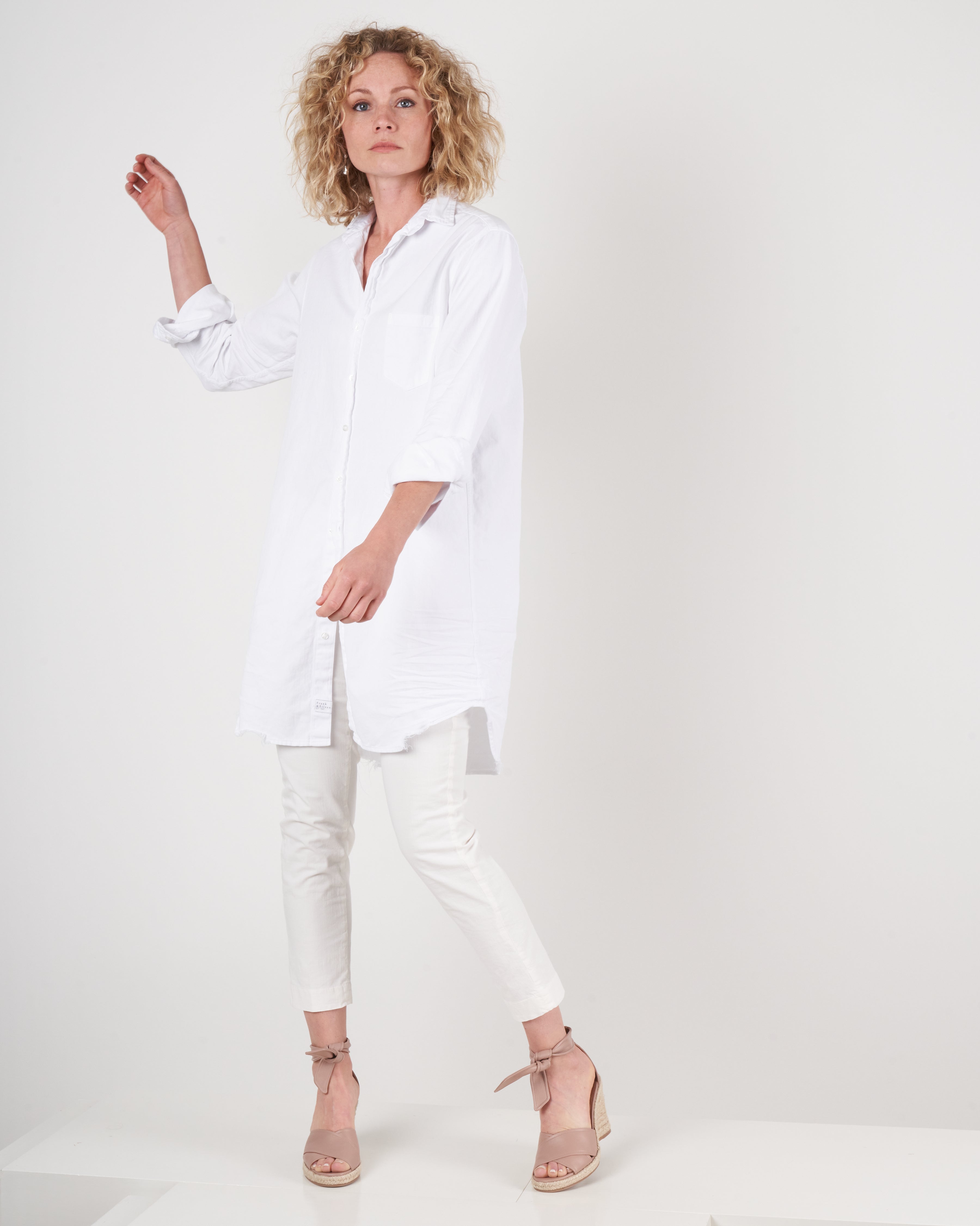 Frank And Eileen Mary Woven Button Up Dress Wcd White Tattered Denim Frank And Eileen Mary Woven Button Up Dress Wcd White Tattered Denim