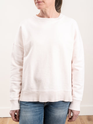 ribbed knit pullover - light pink