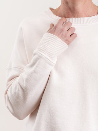 ribbed knit pullover - light pink