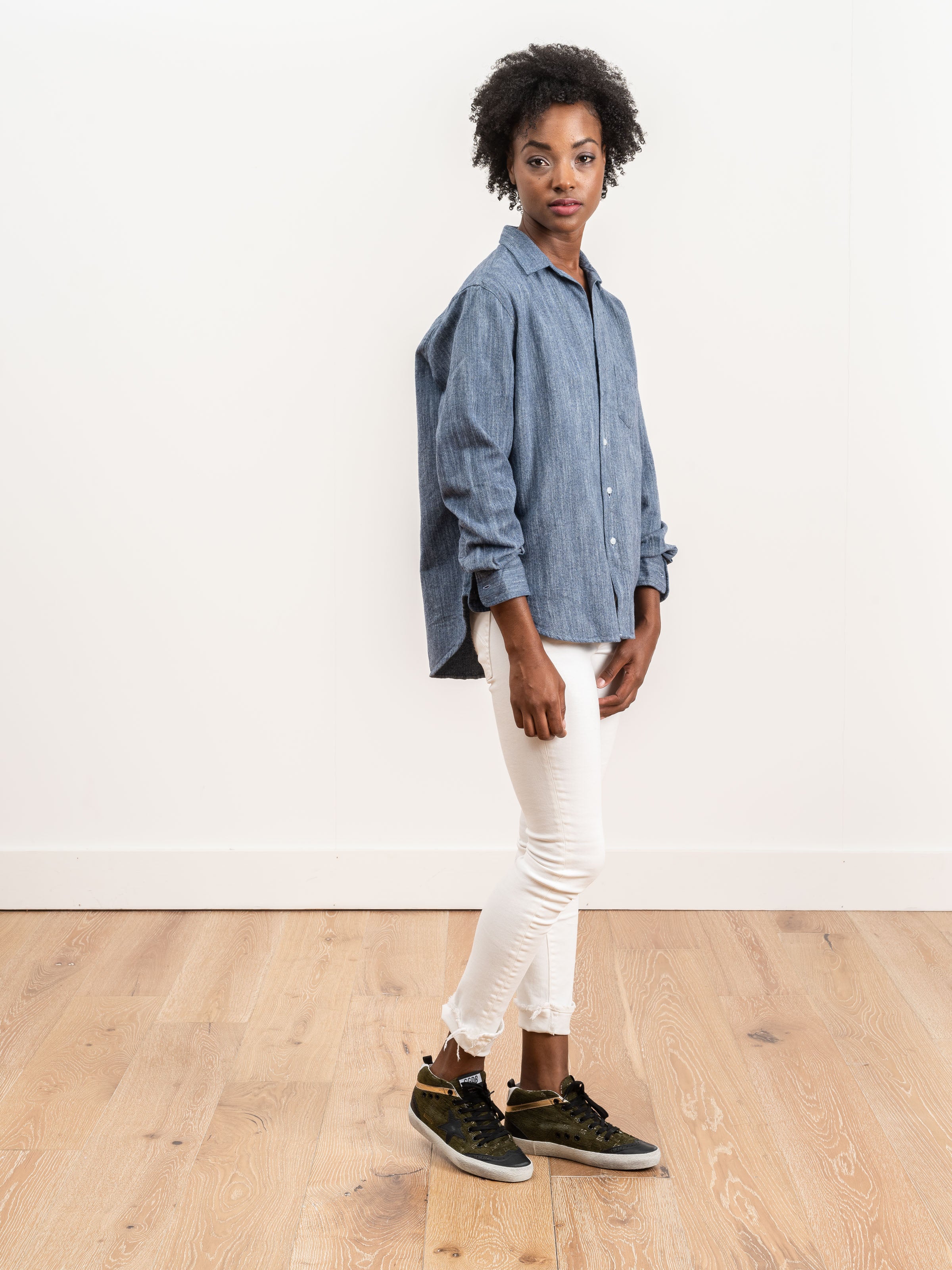 eileen shirt - washed indigo