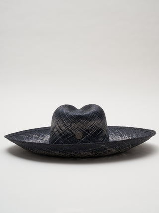 catnip straw hat - black/natural