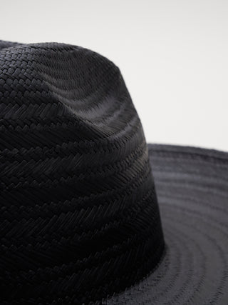 straw hat - black