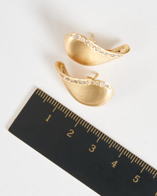 fuse elegance earrings - gold/champagne diamonds