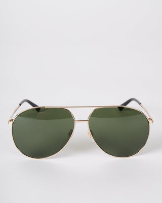 gg0832s aviator sunglasses- gold/ green