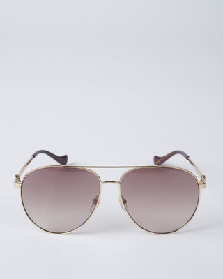 gg1088s-002 metal sunglasses - gold/brown