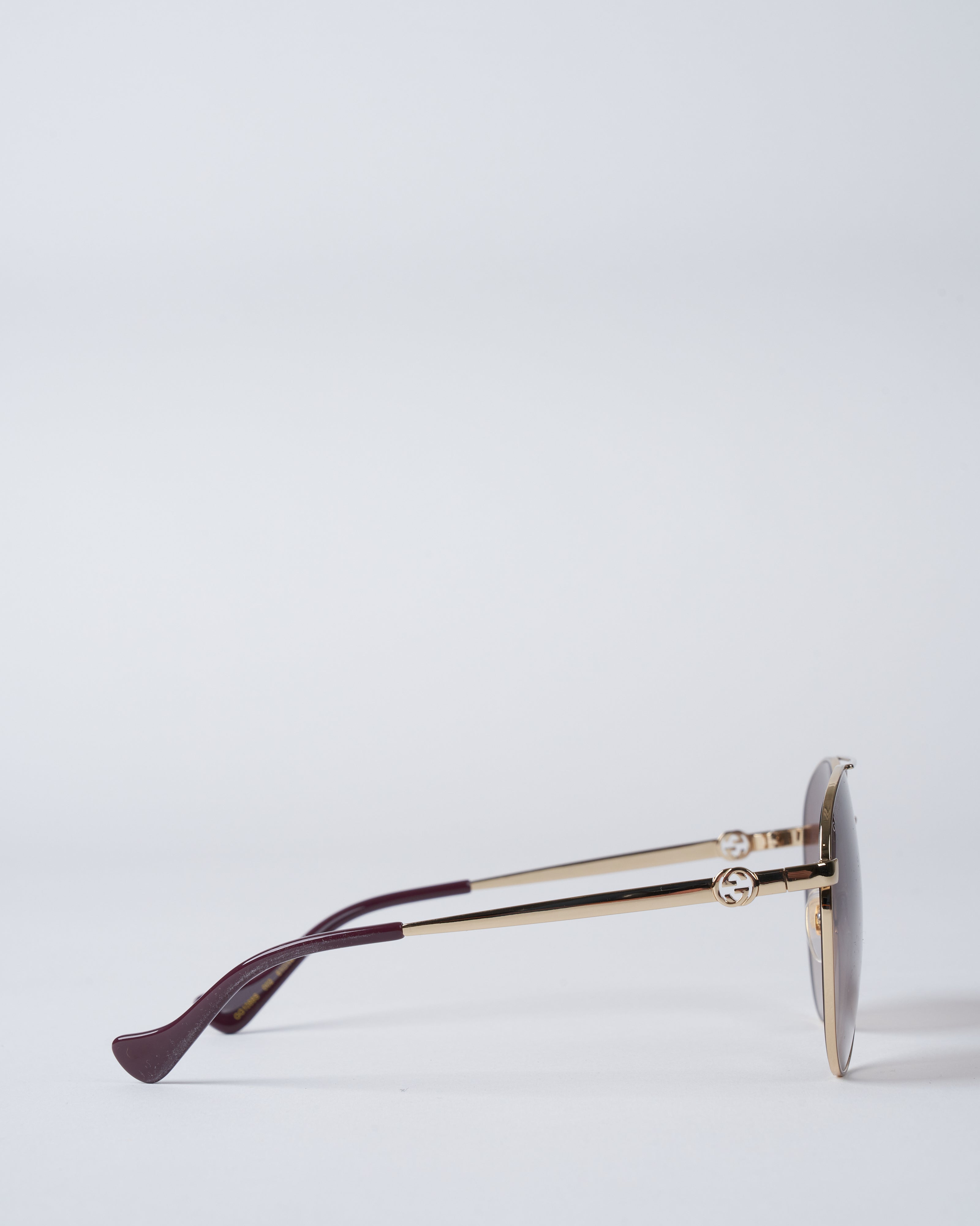 Gucci Gg1088S-002 Metal Sunglasses Gold/ Brown