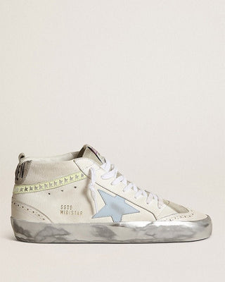 mid star leather star nappa wave - white/ice/blue fog/light yellow