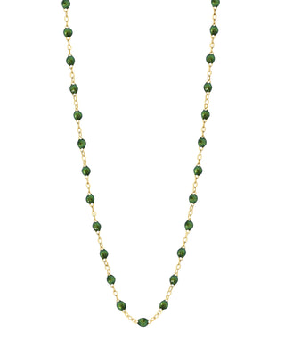 scarab bead necklace  - yellow gold