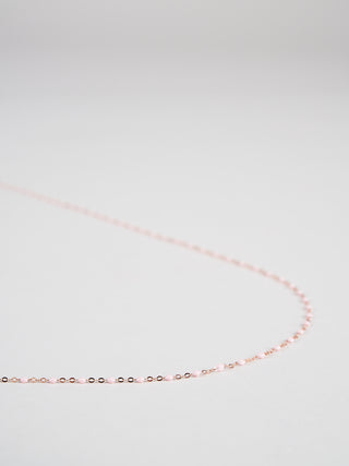 baby pink bead necklace - rose gold