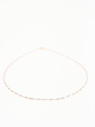 ice bead necklace - rose gold