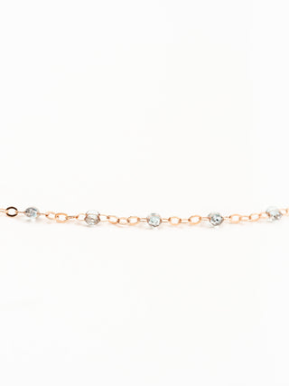 ice bead necklace - rose gold