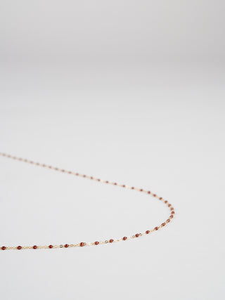 copper bead necklace - yellow gold
