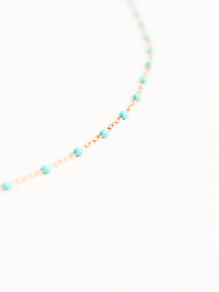 lagoon bead necklace - rose gold