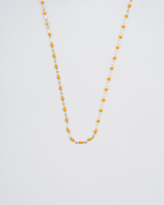 yellow bead necklace - yellow gold