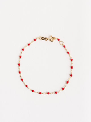 poppy bead bracelet - yellow gold
