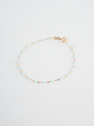 jade bead bracelet - yellow gold