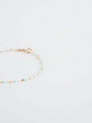 jade bead bracelet - yellow gold