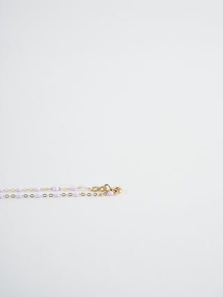 lilac bead bracelet - yellow gold