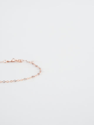sparkle bead bracelet - rose gold