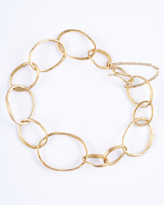 gold petal link bracelet