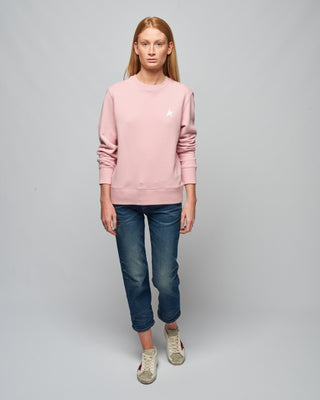 sweatshirt athena regular crewneck - pink lavander/white