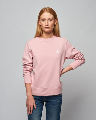 sweatshirt athena regular crewneck - pink lavander/white