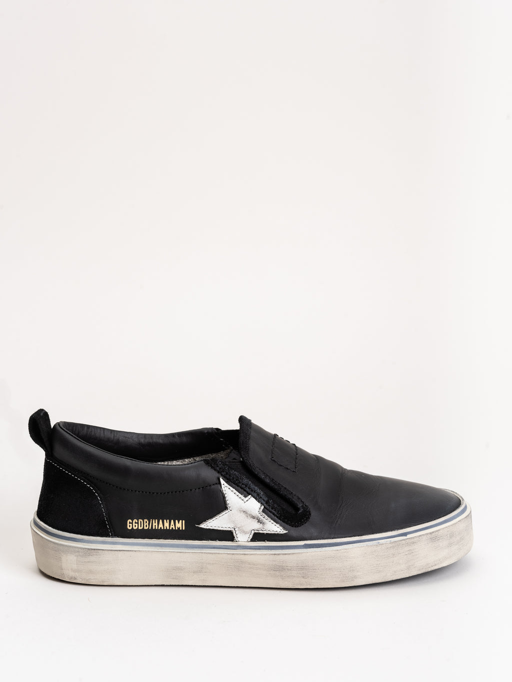 Golden Goose Sneakers Hanami Black Leather-White Star