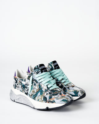 running sole sneaker - floral jacquard
