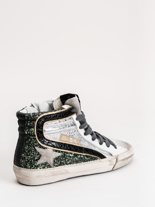 slide sneakers - half silver/ice star