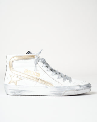 slide sneaker - white/gold
