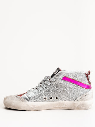 mid star sneaker - silver glitter-pink