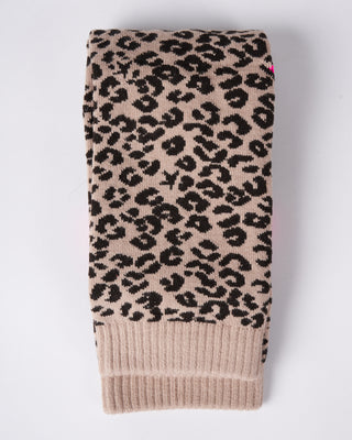 socks leopard poly star - clay brown fuxia 81253