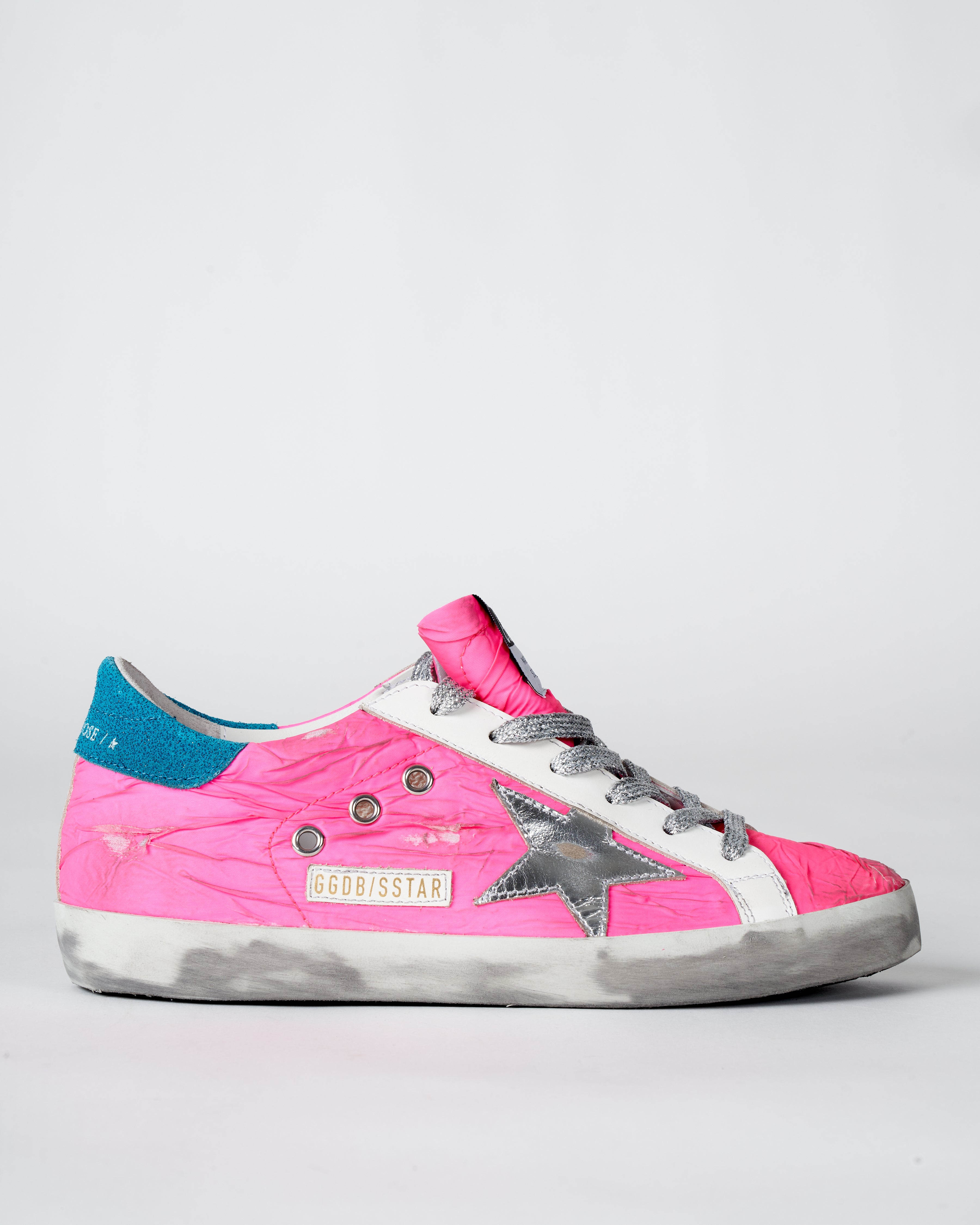 Fuchsia Hi Star Sneakers With Glittery Star And Laminated Heel Tab