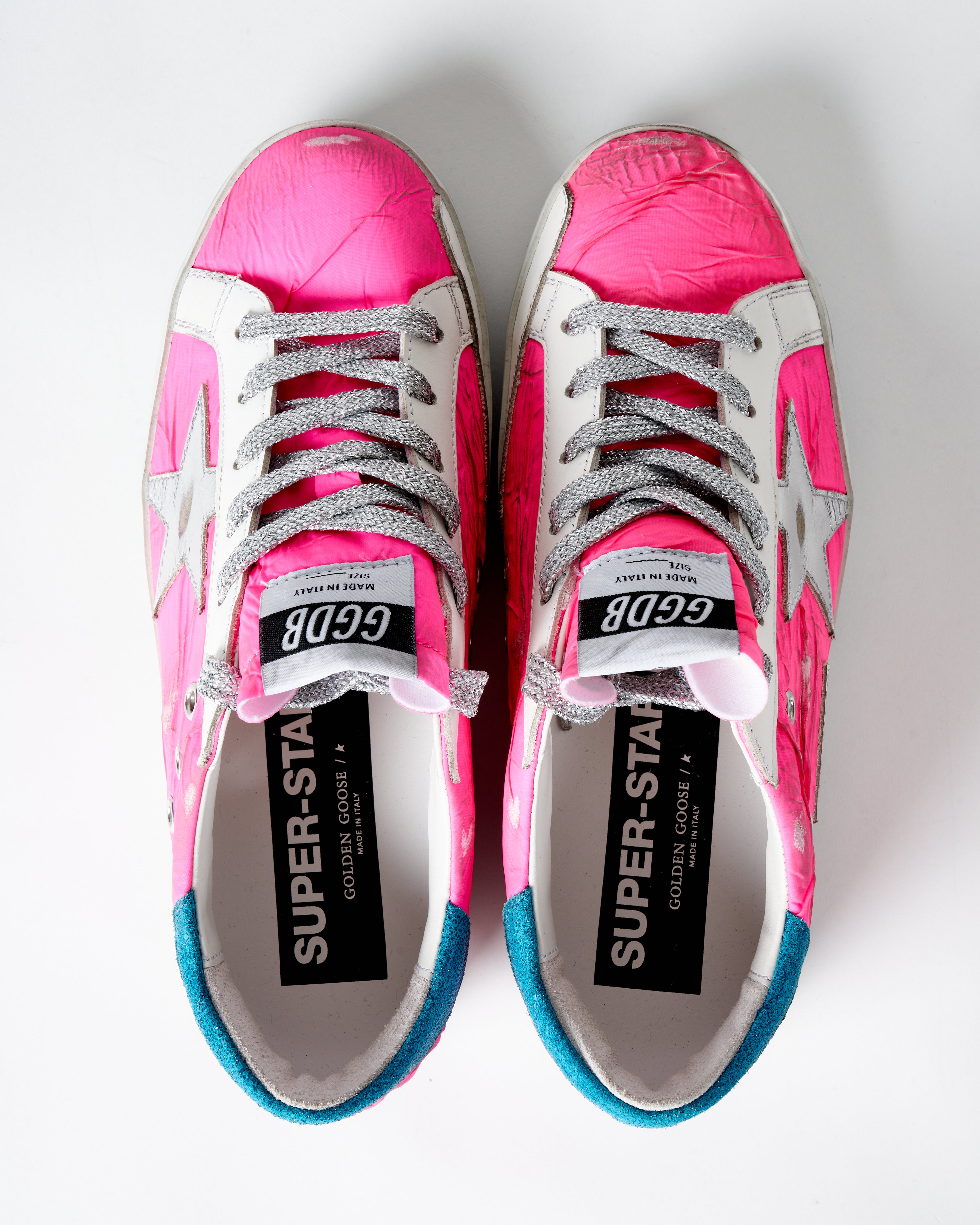 Golden Goose Super-Star Crumpled Nylon Upper Laminated Star Suede