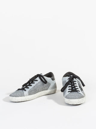 silver lurex knit sneaker