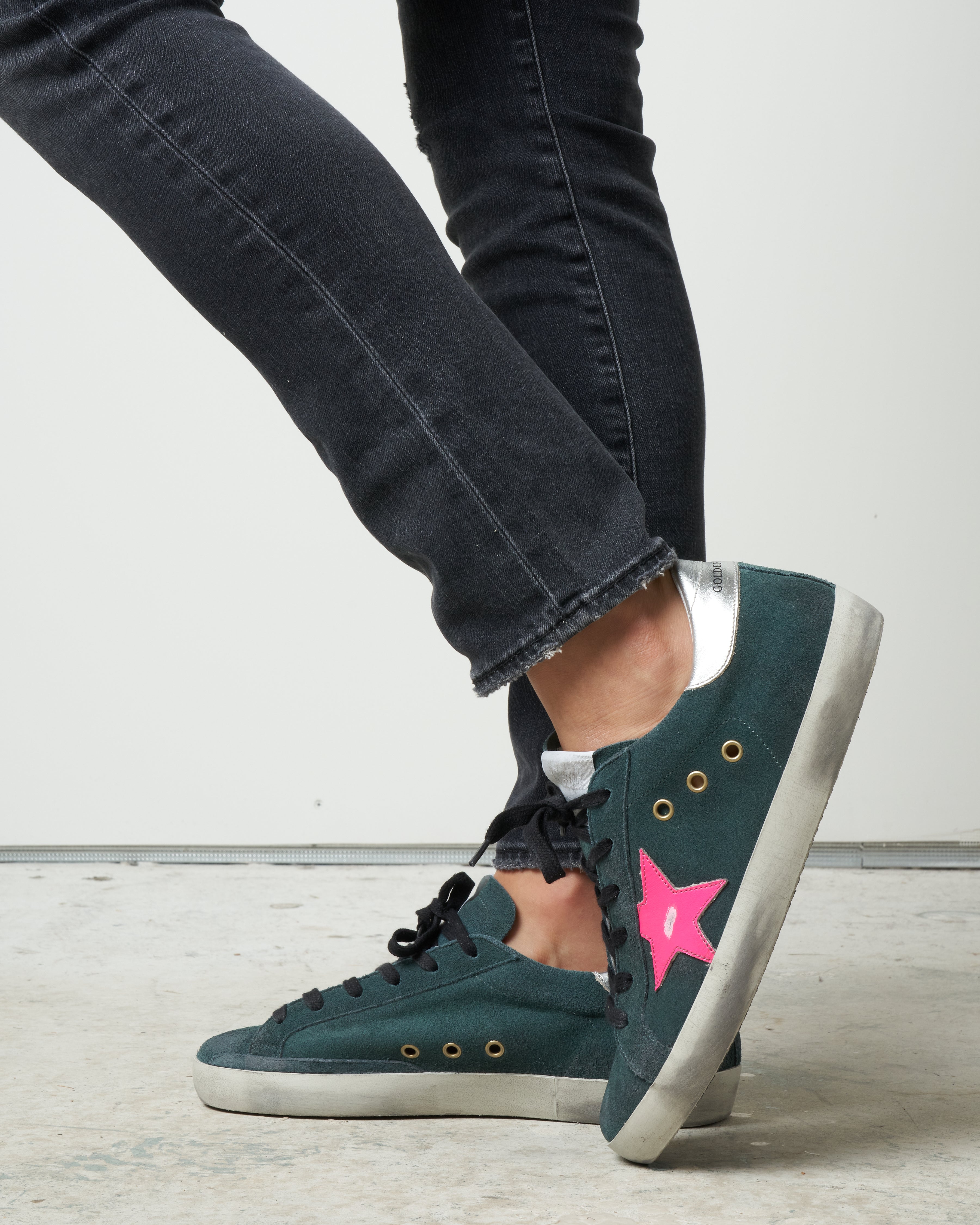 Golden Goose Superstar Sneaker Petrol/Fuchsia Fluo/Silver