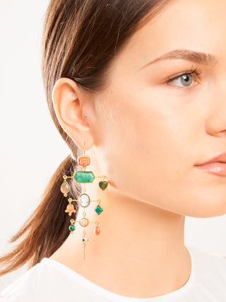 multi layer balance with victorian drop earring
