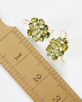 green tourmaline florette earrings